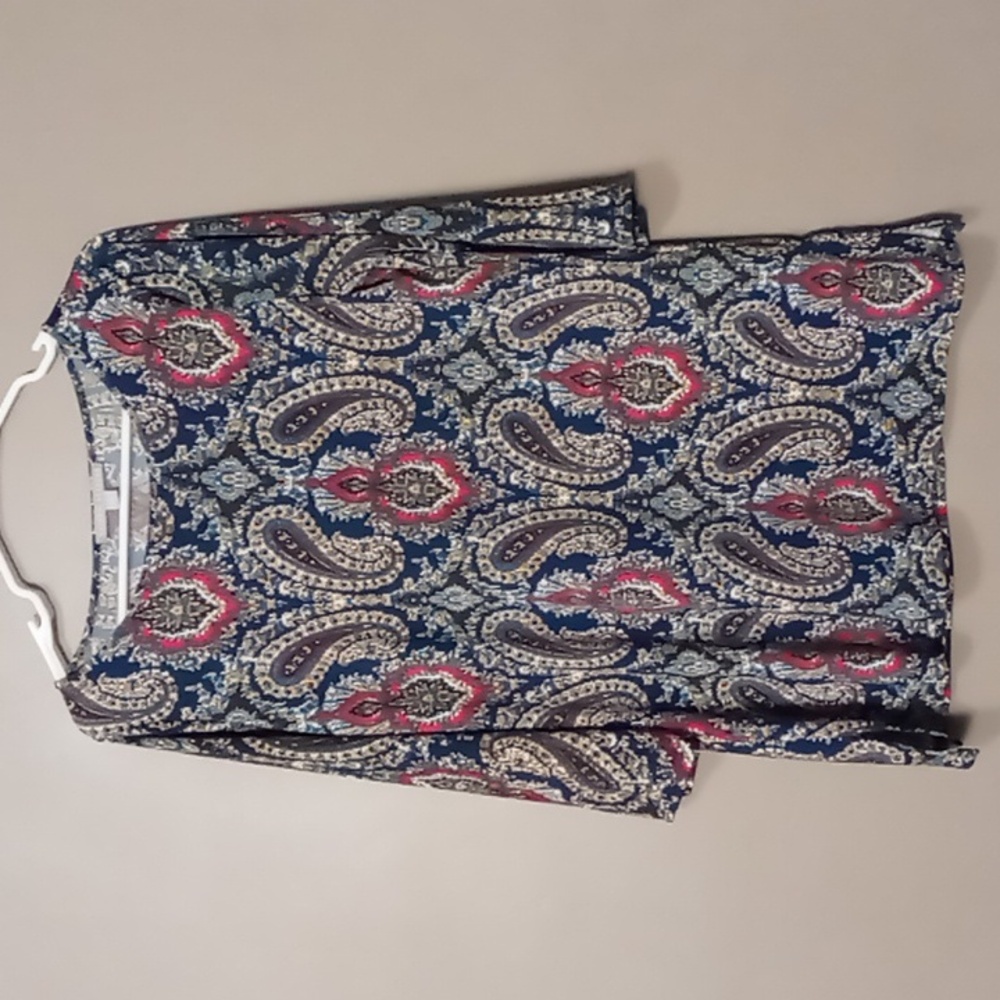 Valerie Stevens Navy w Paisley Blouse M